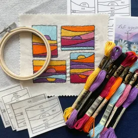 DIY Embroidery Patch Kit - Sew Sunny (Pack of 4)