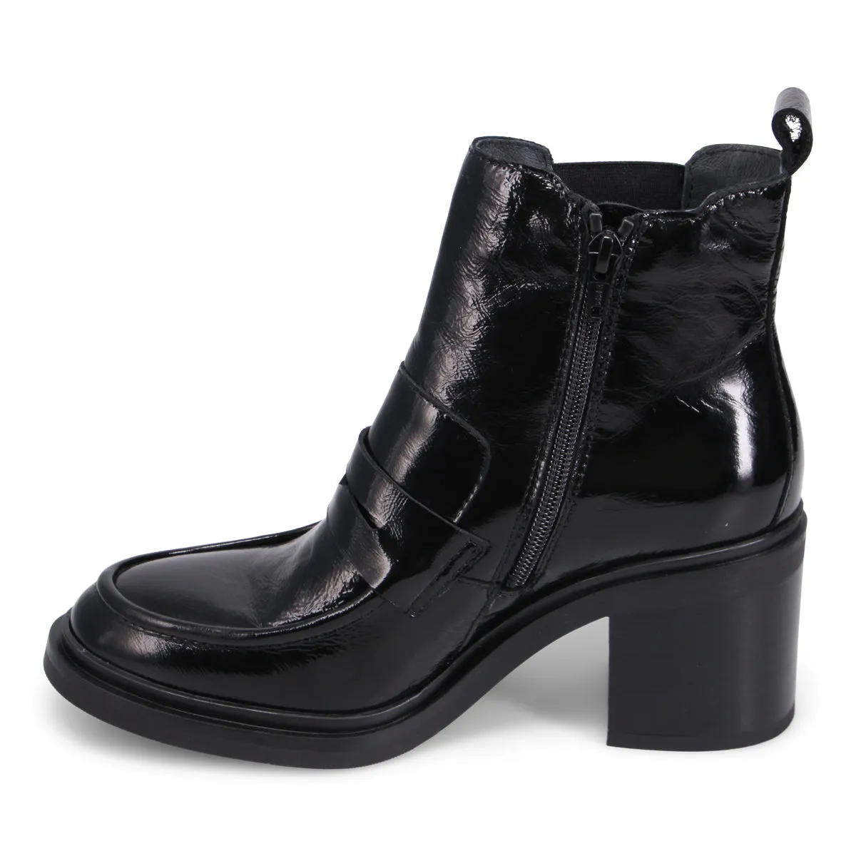 Dorrian Patent Heeled Boot