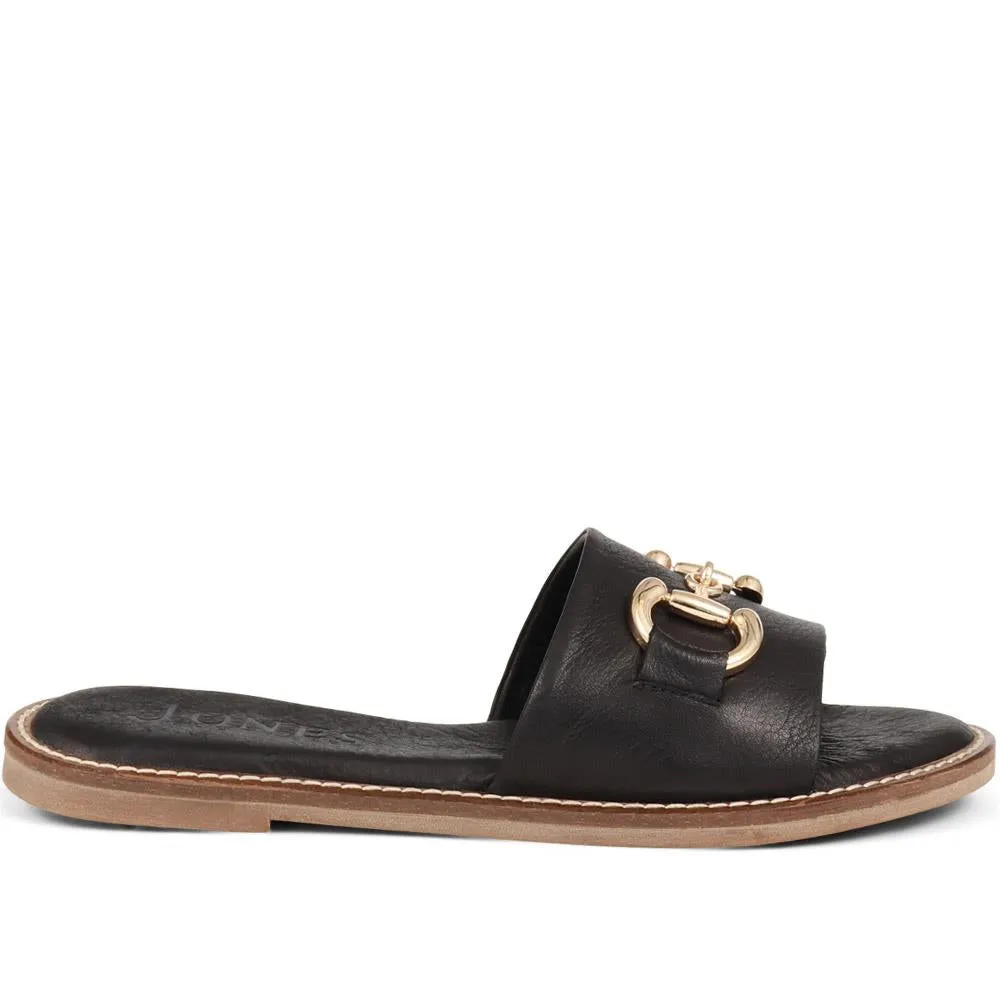 Emillina Leather Buckle Mule Sandal - EMILLINA / 323 646