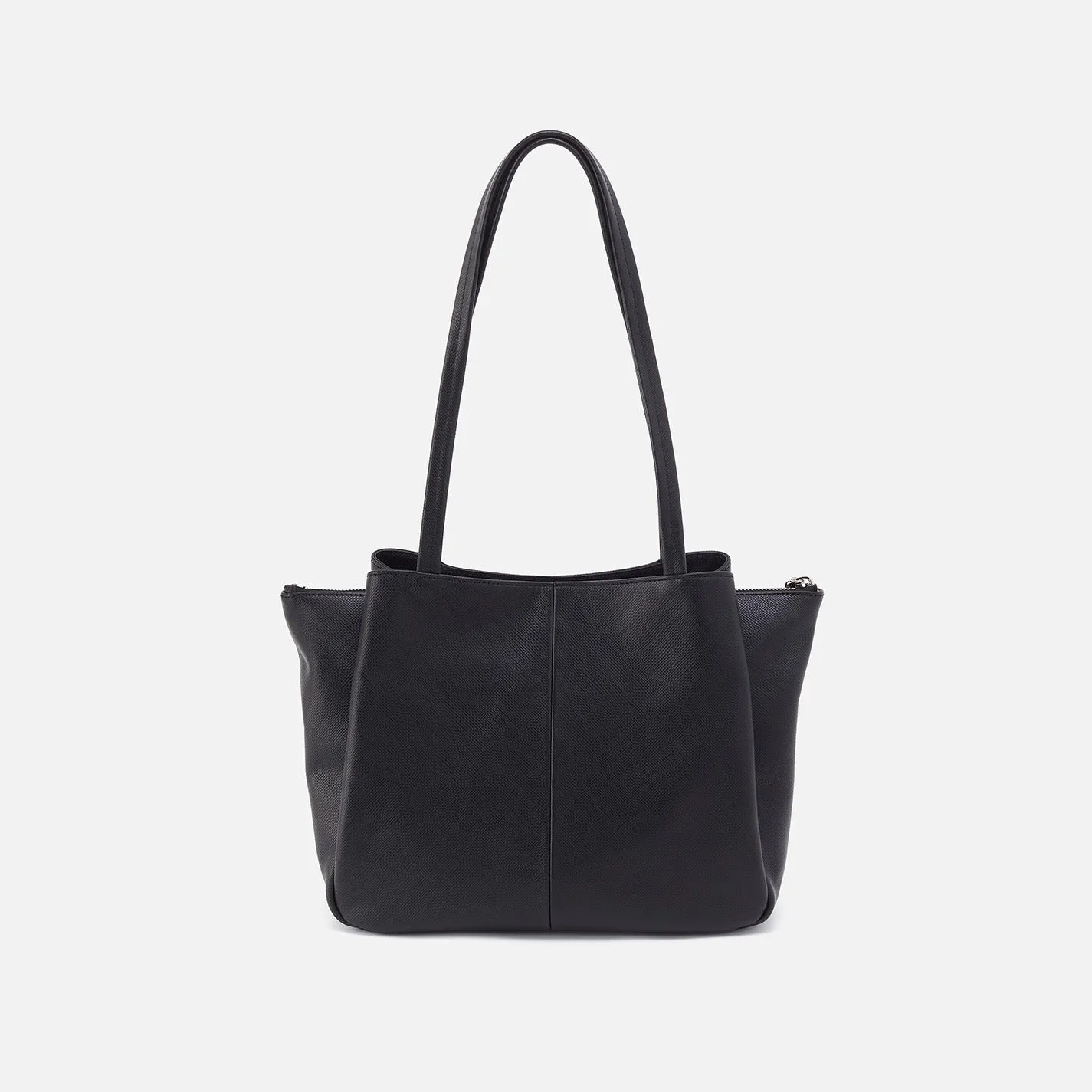 Essential Medium Tote In Soft Saffiano Leather - Black