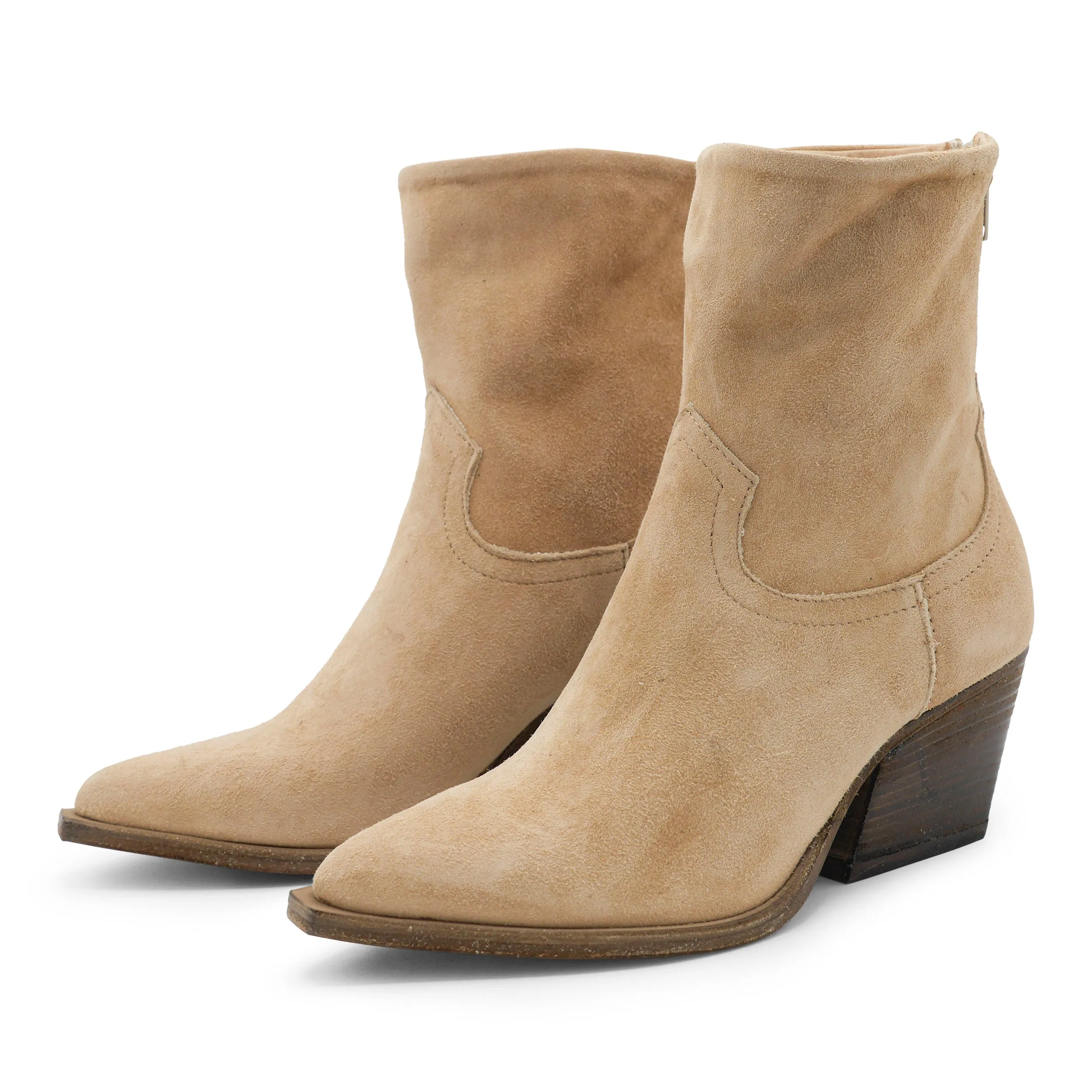 F702K1 - Nude Zipped Ankle Boot