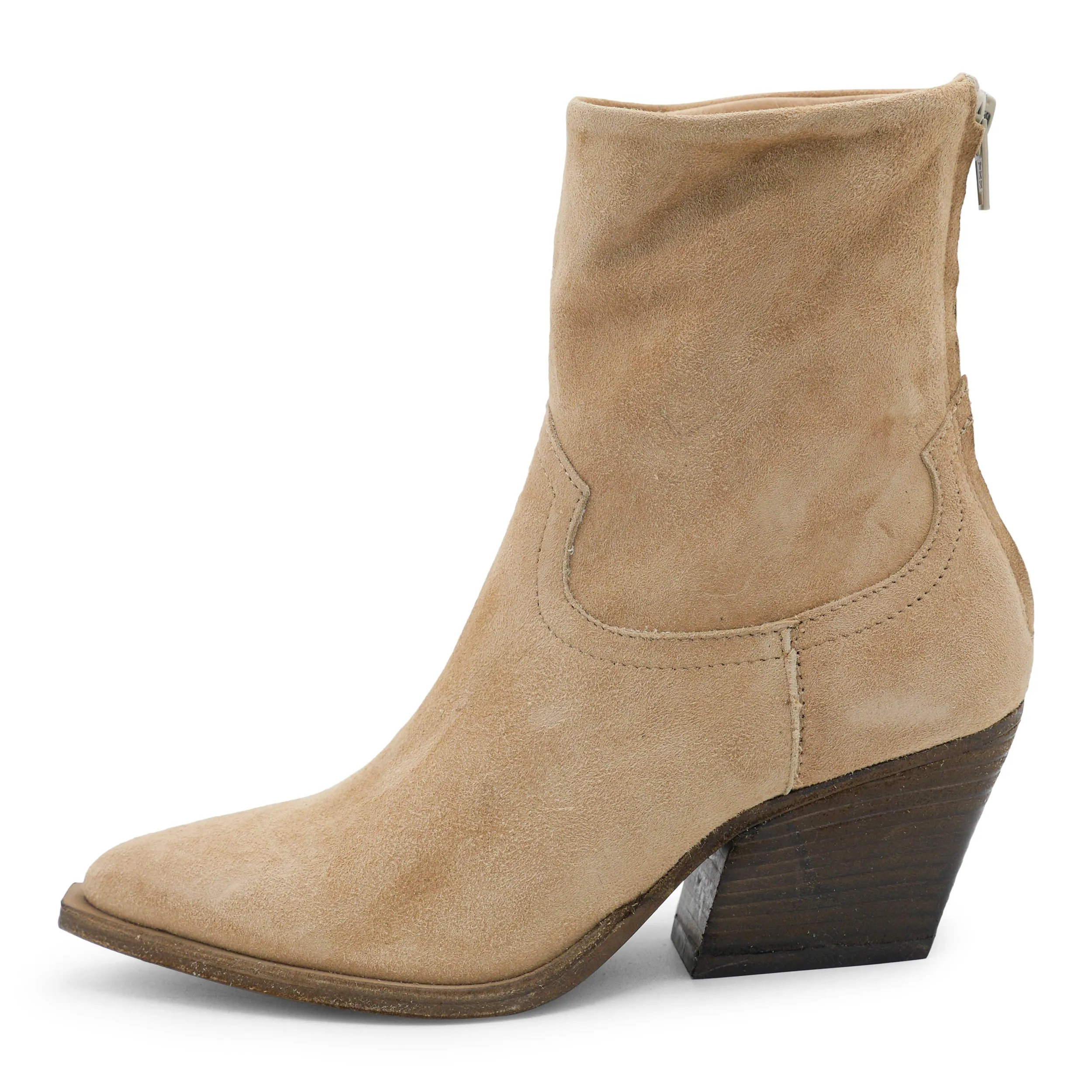 F702K1 - Nude Zipped Ankle Boot