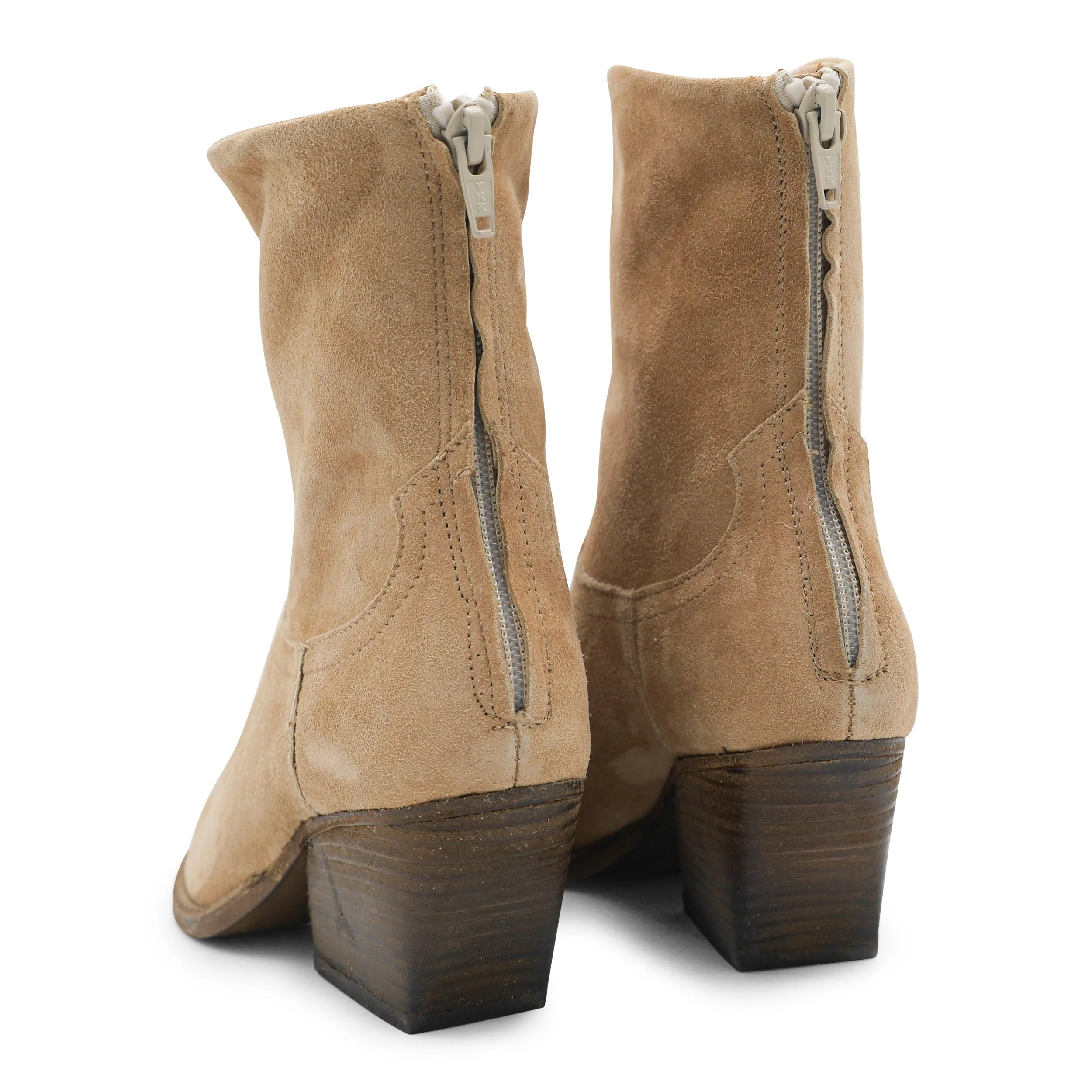 F702K1 - Nude Zipped Ankle Boot