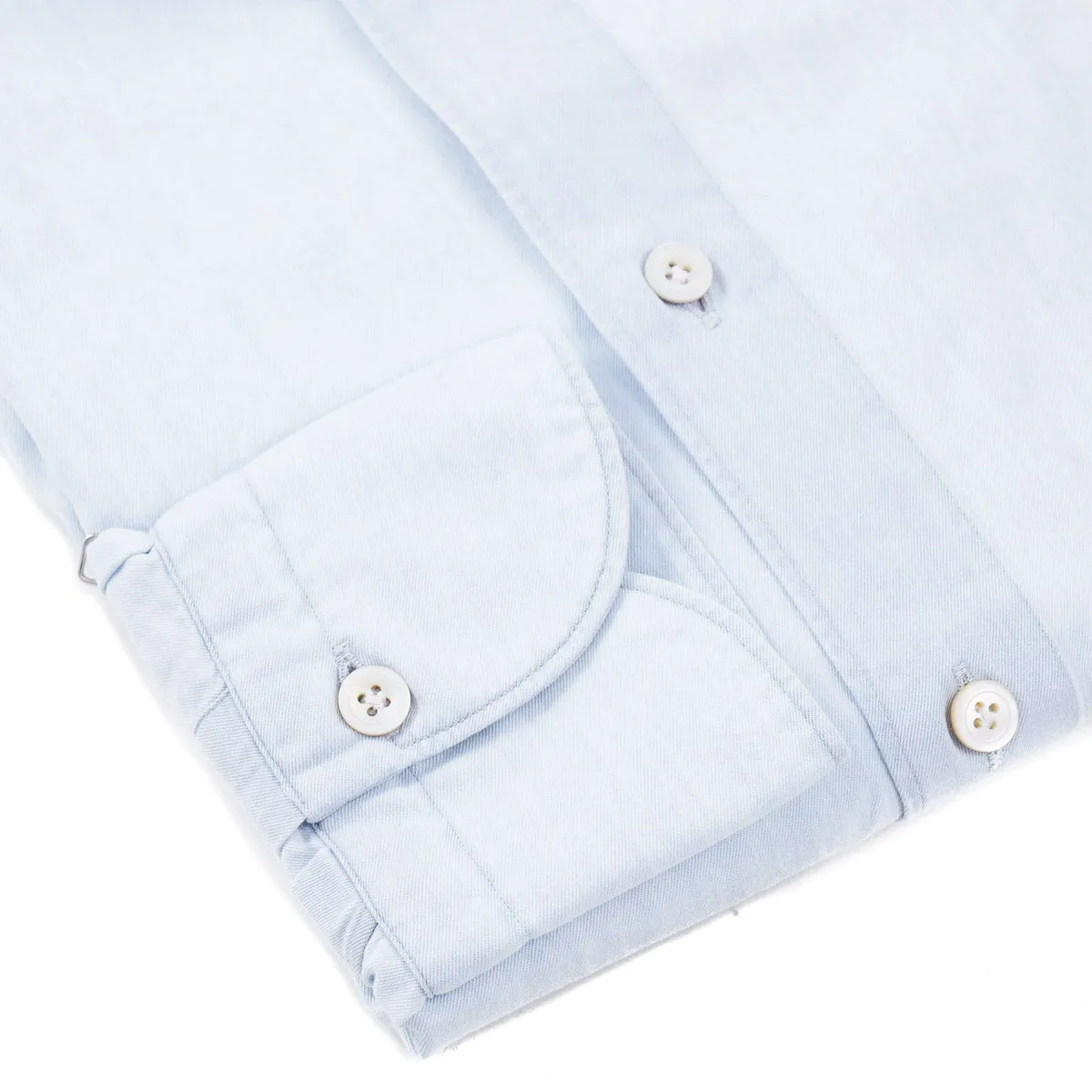 Finamore Chambray Cotton Dress Shirt