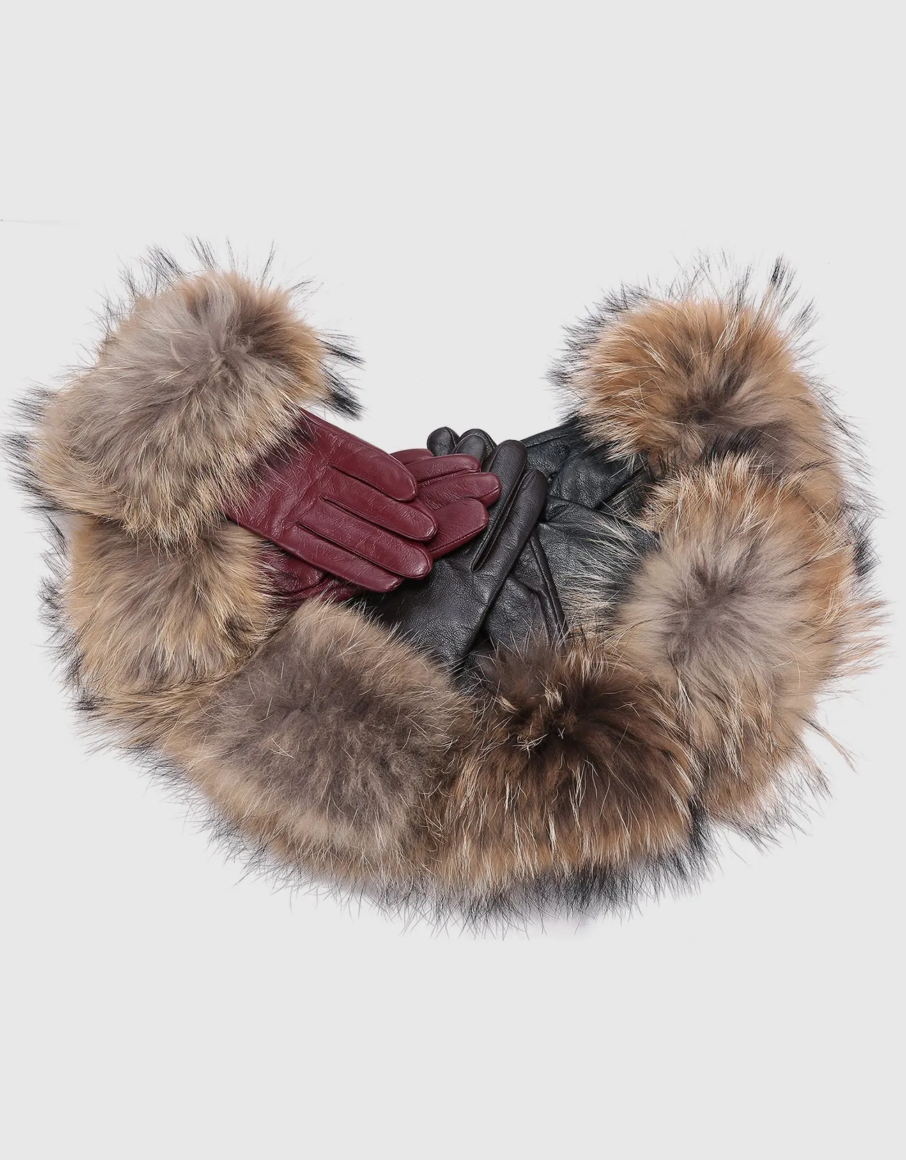 Fur Cuff Sheepskin Gloves