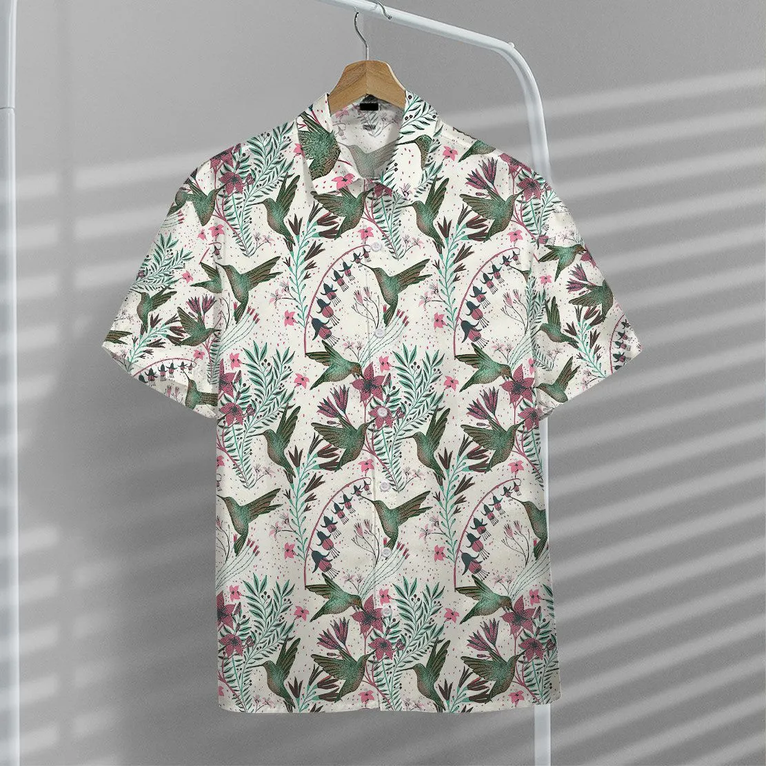 Gearhuman 3D Hummingbird With Columbine Flower Hawaii Shirt