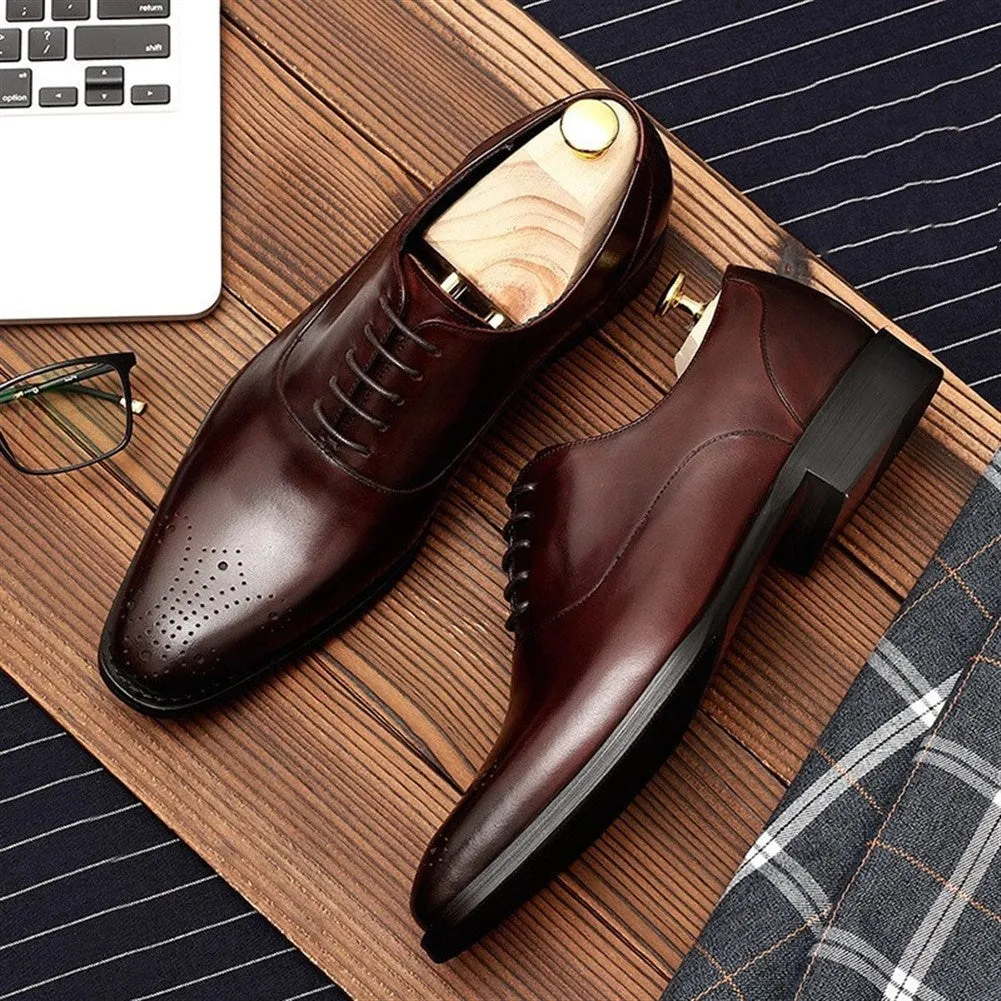 Genuine Leather Low Top Derby for Men