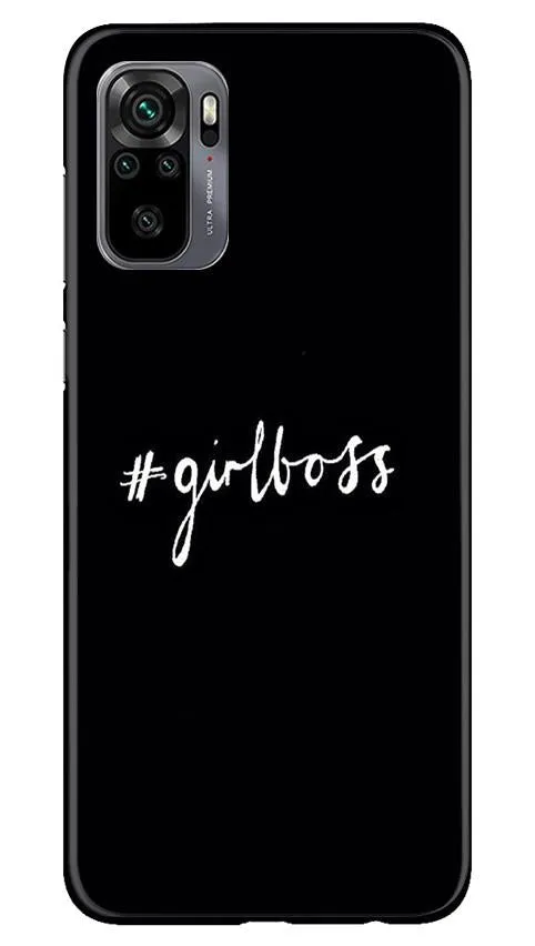 #GirlBoss Mobile Back Case for Redmi Note 10 (Design - 266)