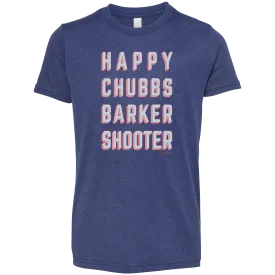 Golf Happy Chubbs Barker Shooter Kids T-Shirt