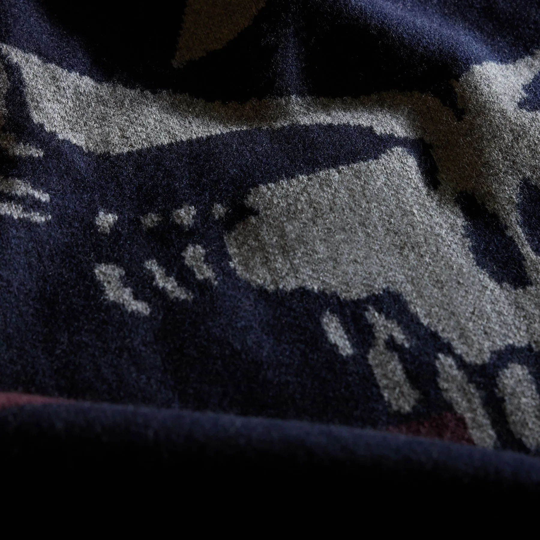 Grateful Dead Cashmere Blanket - Navy/Smoke/Burgundy