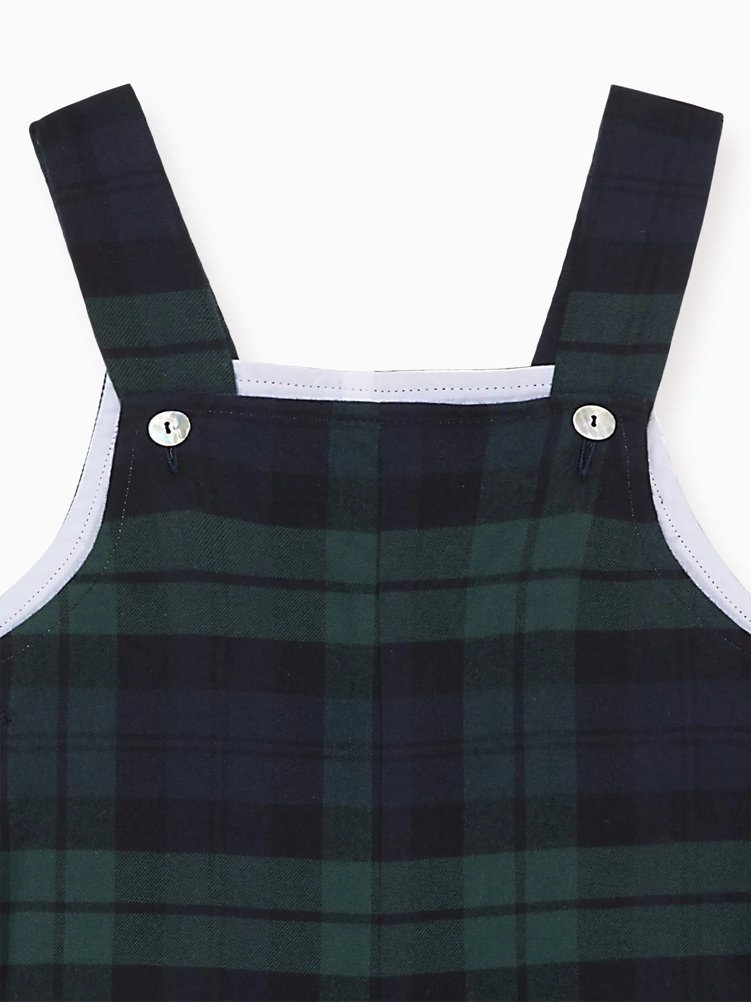 Green Tartan Buganvilla Baby Dungarees