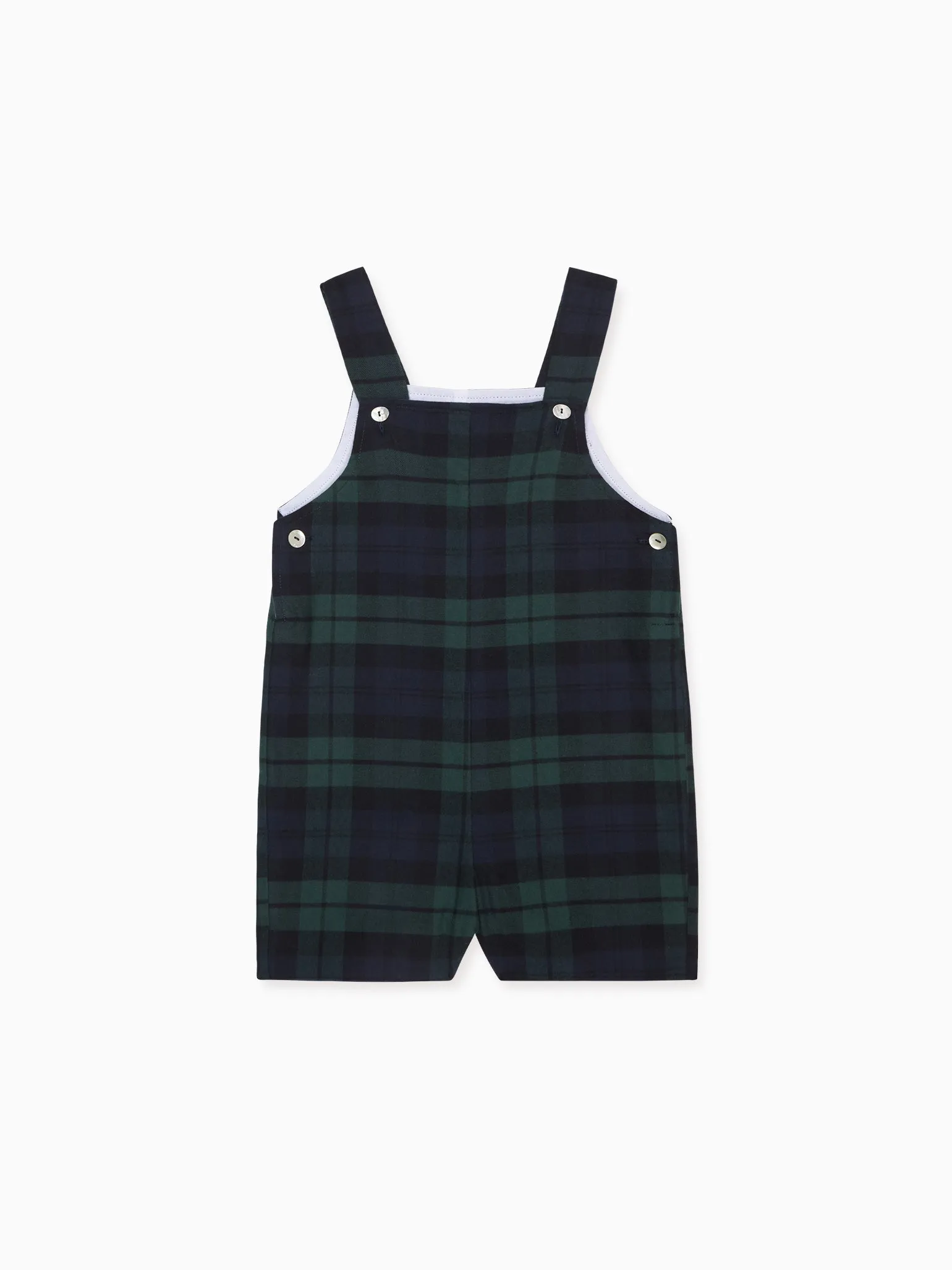 Green Tartan Buganvilla Baby Dungarees