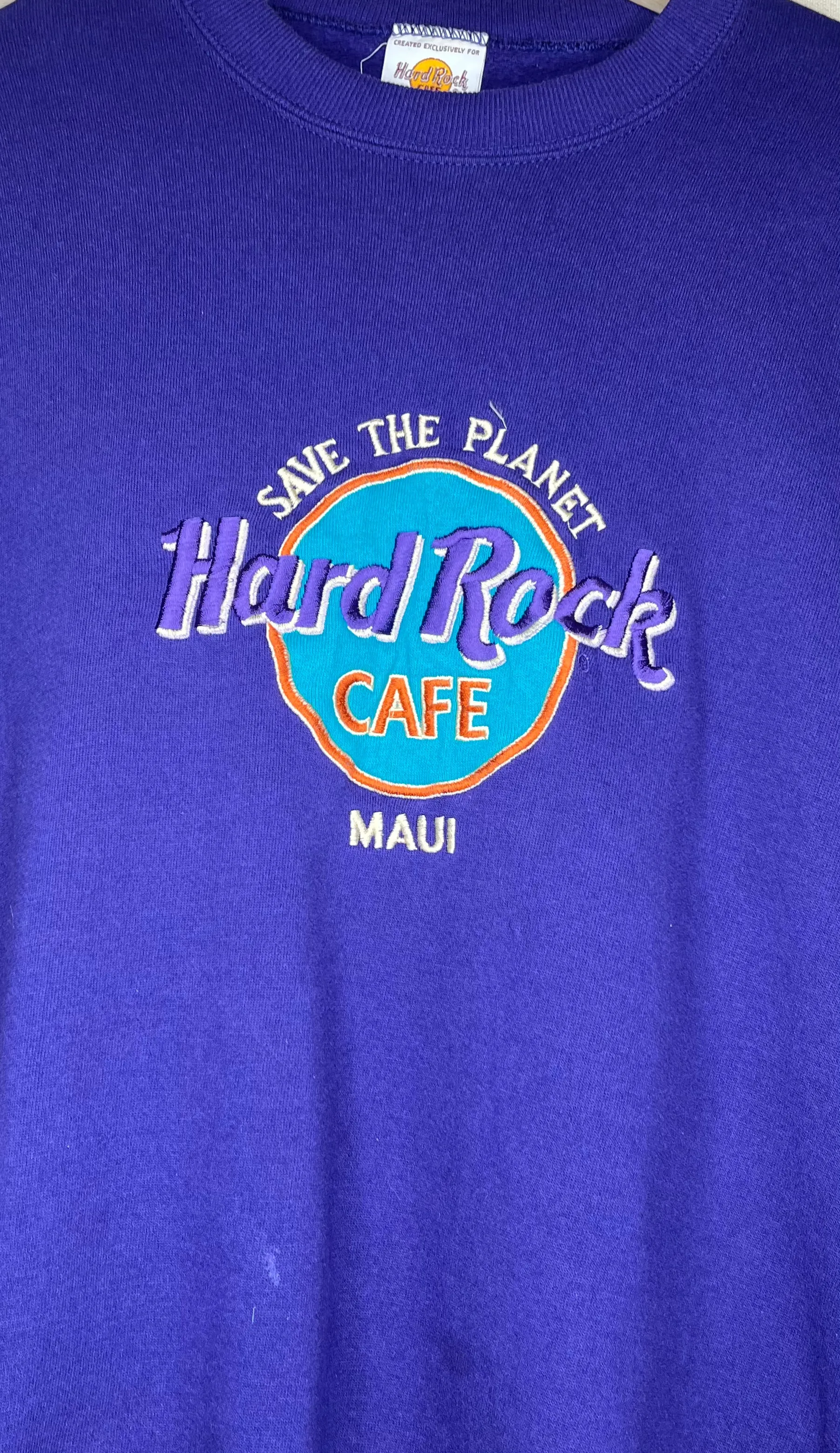 Hard Rock Cafe Embroidered Crewneck: XL