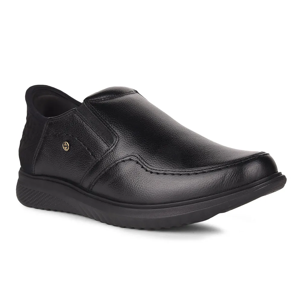 Healers Black Formal Mocassin Shoes For Men UVI-25 By Liberty