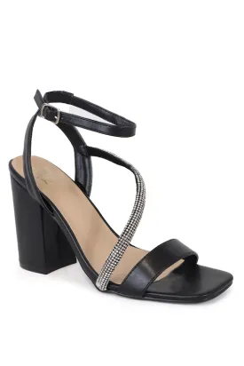 High Heel with Tubular Stone Strap