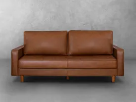 Holloway Mid-Century Leather Sofa