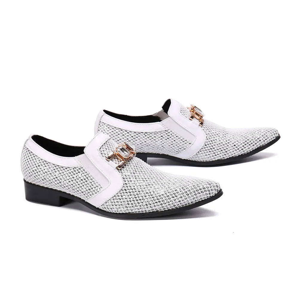 Imitation Diamond Grid Texture Oxford For Men