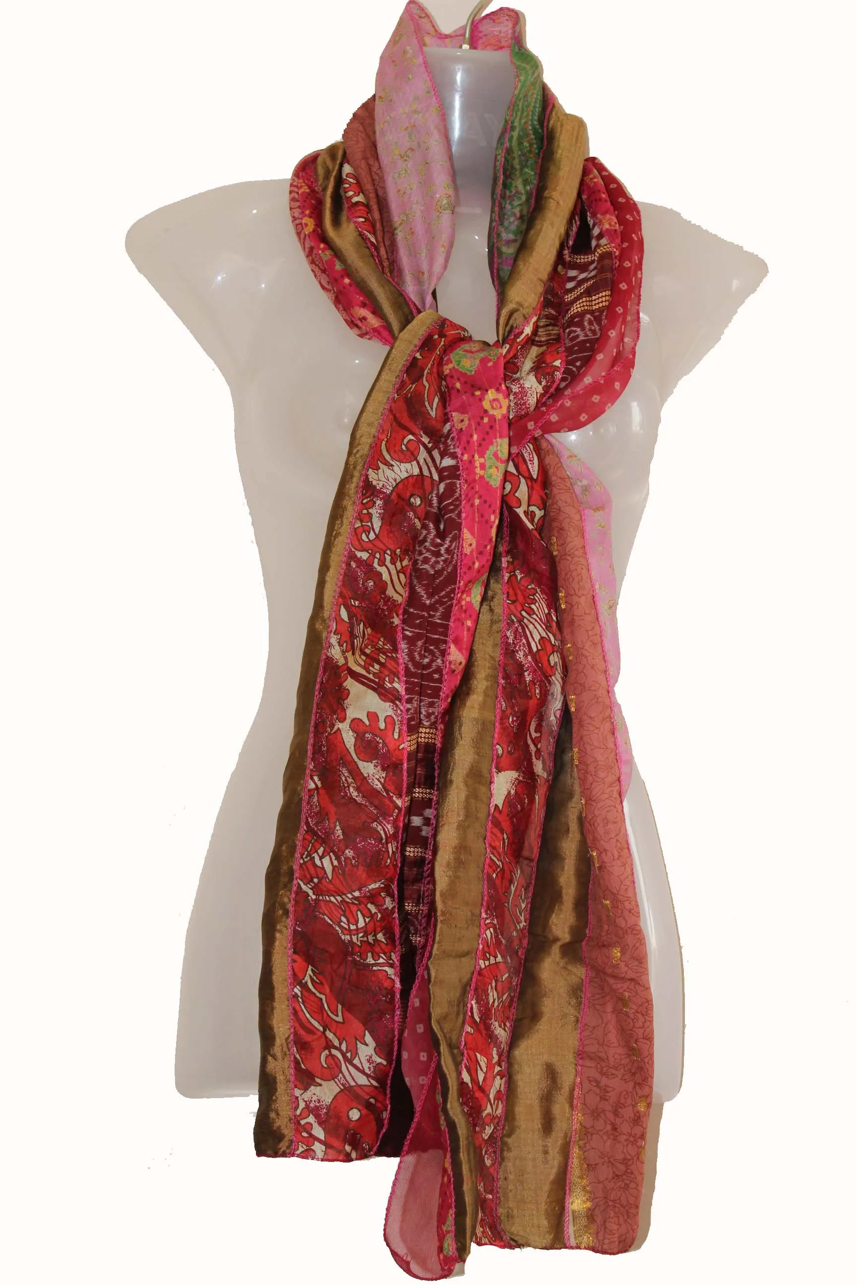 Indian Silk Sari Saree Vintage Scarves Scarf Head Wrap Stole Neck Wraps Dupatta Wholesale Lots