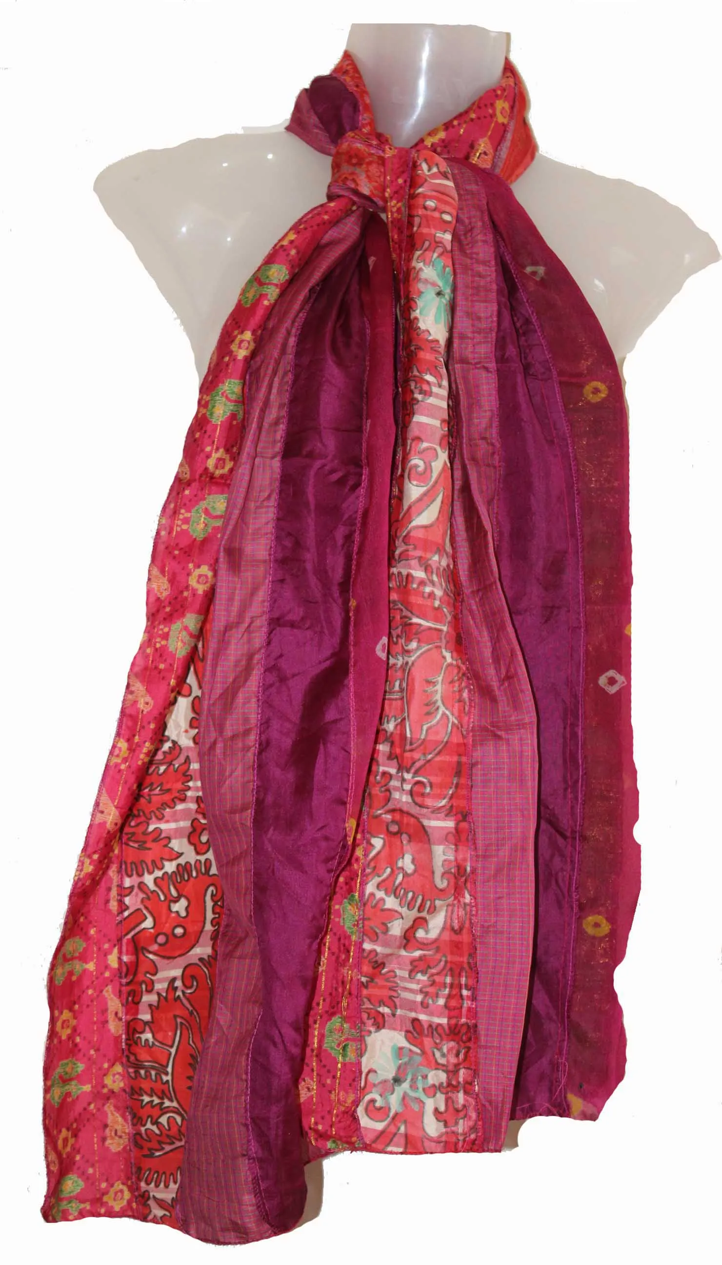 Indian Silk Sari Saree Vintage Scarves Scarf Head Wrap Stole Neck Wraps Dupatta Wholesale Lots