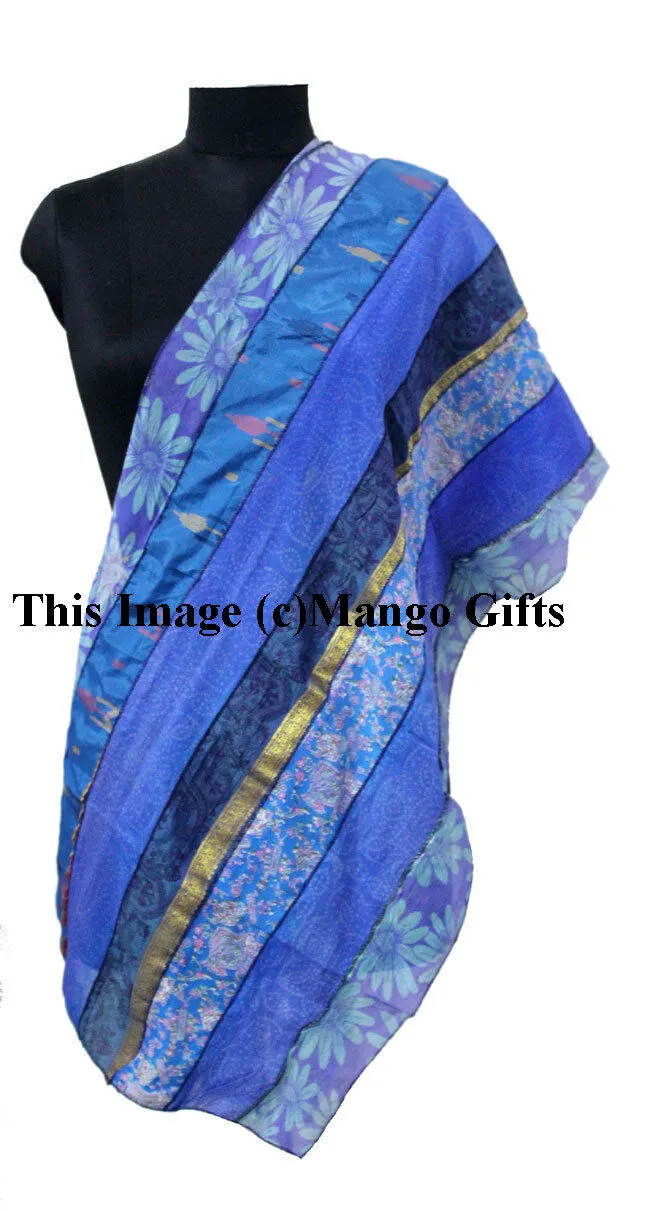 Indian Silk Sari Saree Vintage Scarves Scarf Head Wrap Stole Neck Wraps Dupatta Wholesale Lots