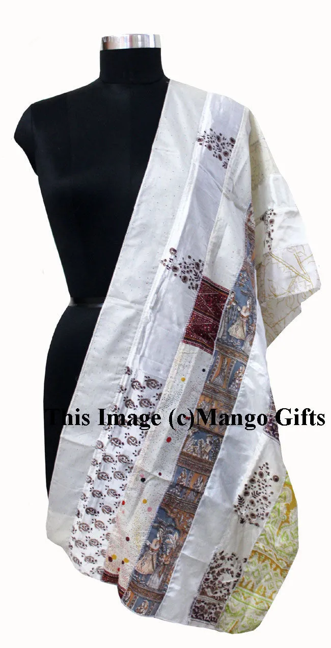 Indian Silk Sari Saree Vintage Scarves Scarf Head Wrap Stole Neck Wraps Dupatta Wholesale Lots