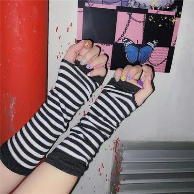 INS HARAJUKU FASHION STRIPED GLOVES BY77731