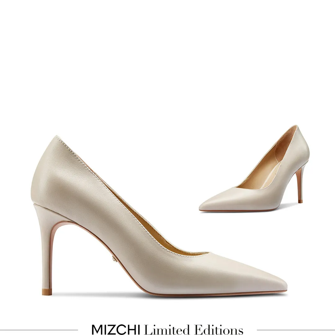 *Kayte - Beige Leather Classic Pump