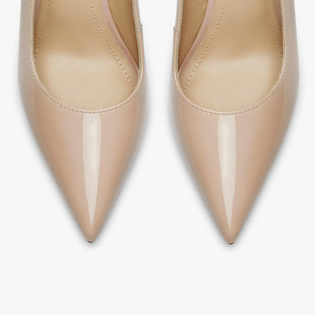 *Kayte - Beige Patent Classic Pump