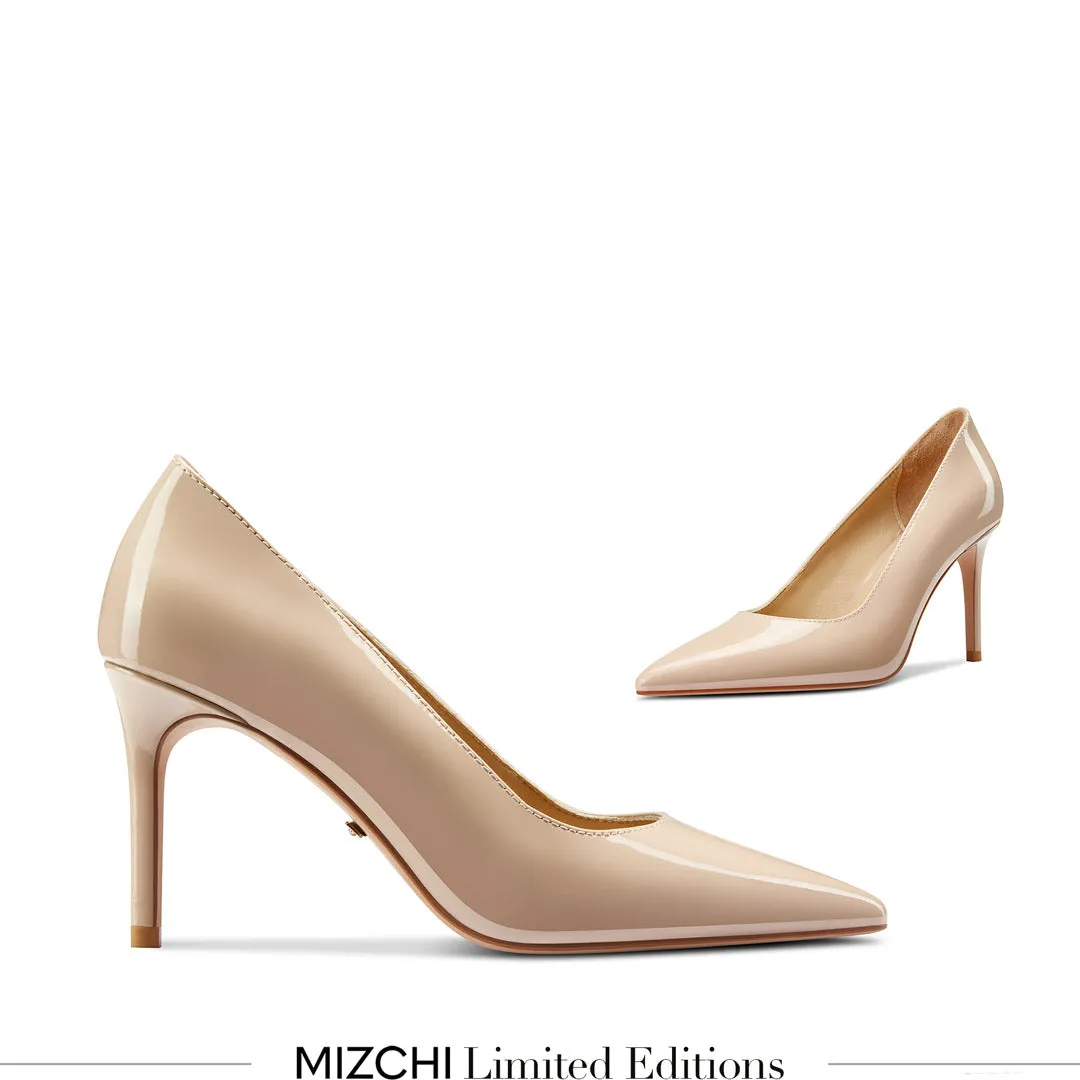 *Kayte - Beige Patent Classic Pump