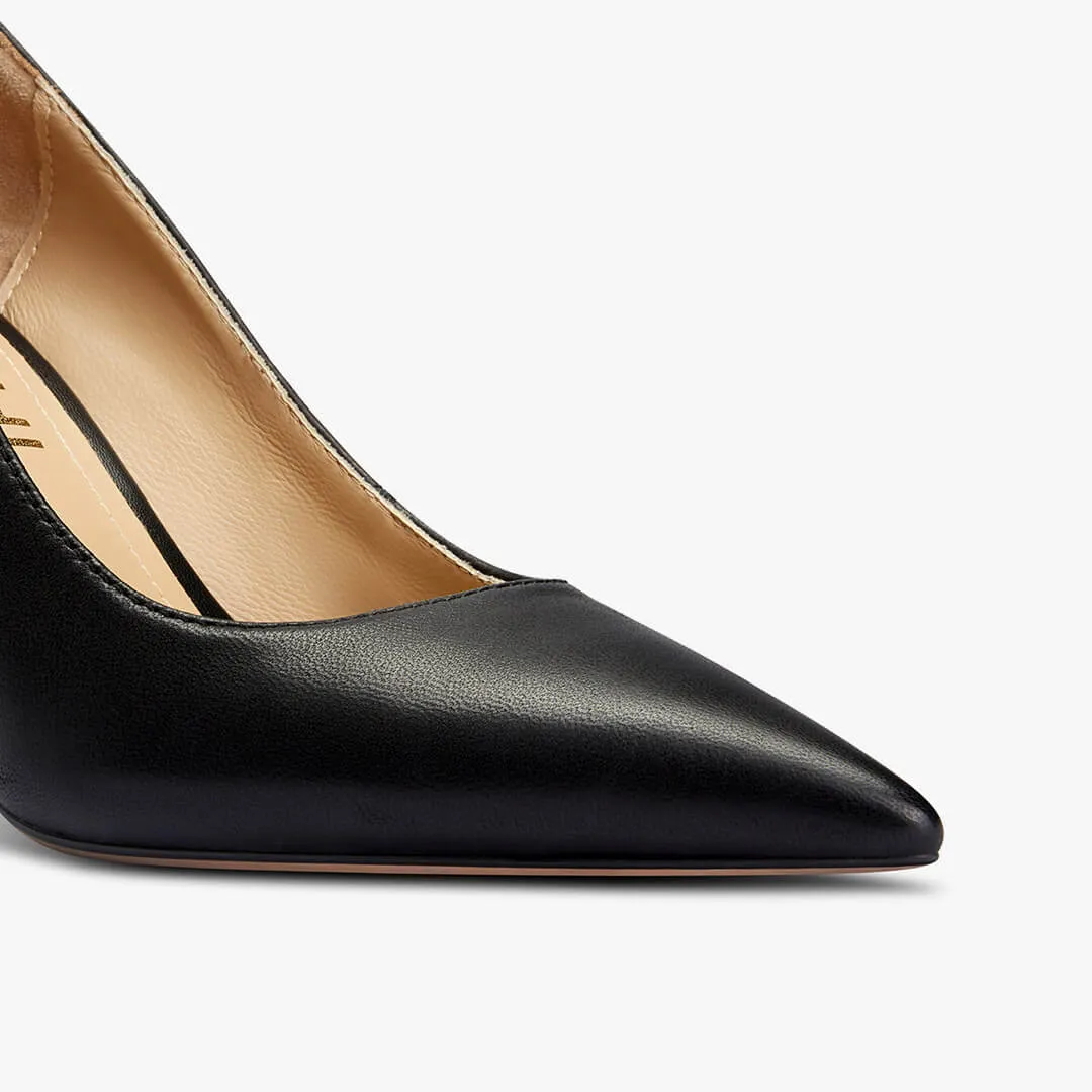 *Kayte - Black Leather Classic Pump