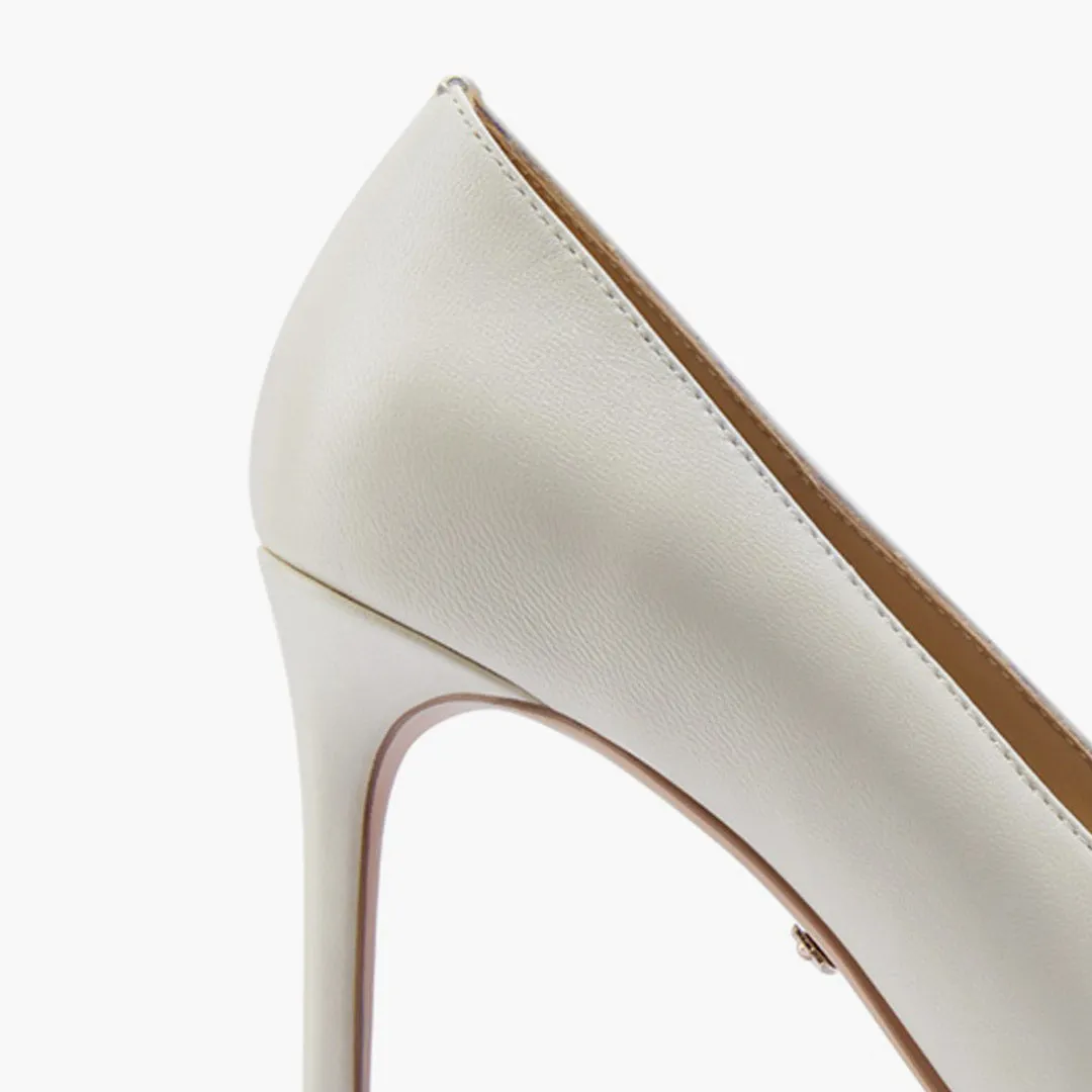 *Kayte - Ivory Leather Classic Pump