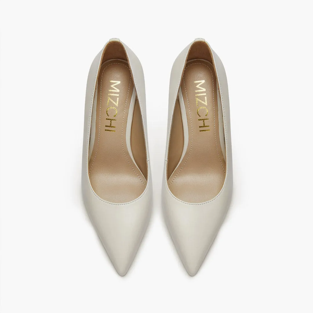 *Kayte - Ivory Leather Classic Pump