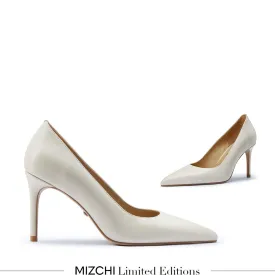 *Kayte - Ivory Leather Classic Pump