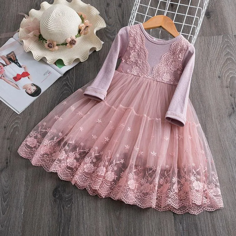 Kid Girls Princess Flower Ball Gown Party Dresses