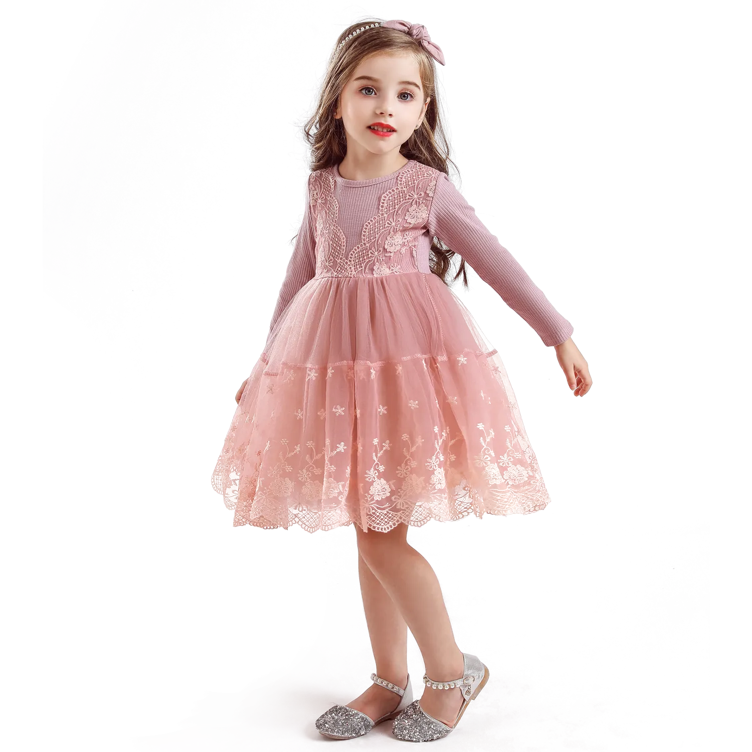 Kid Girls Princess Flower Ball Gown Party Dresses