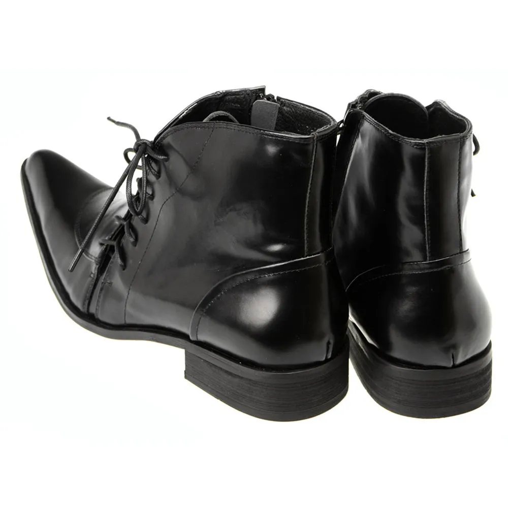 Lace up Pointed Mens Boots