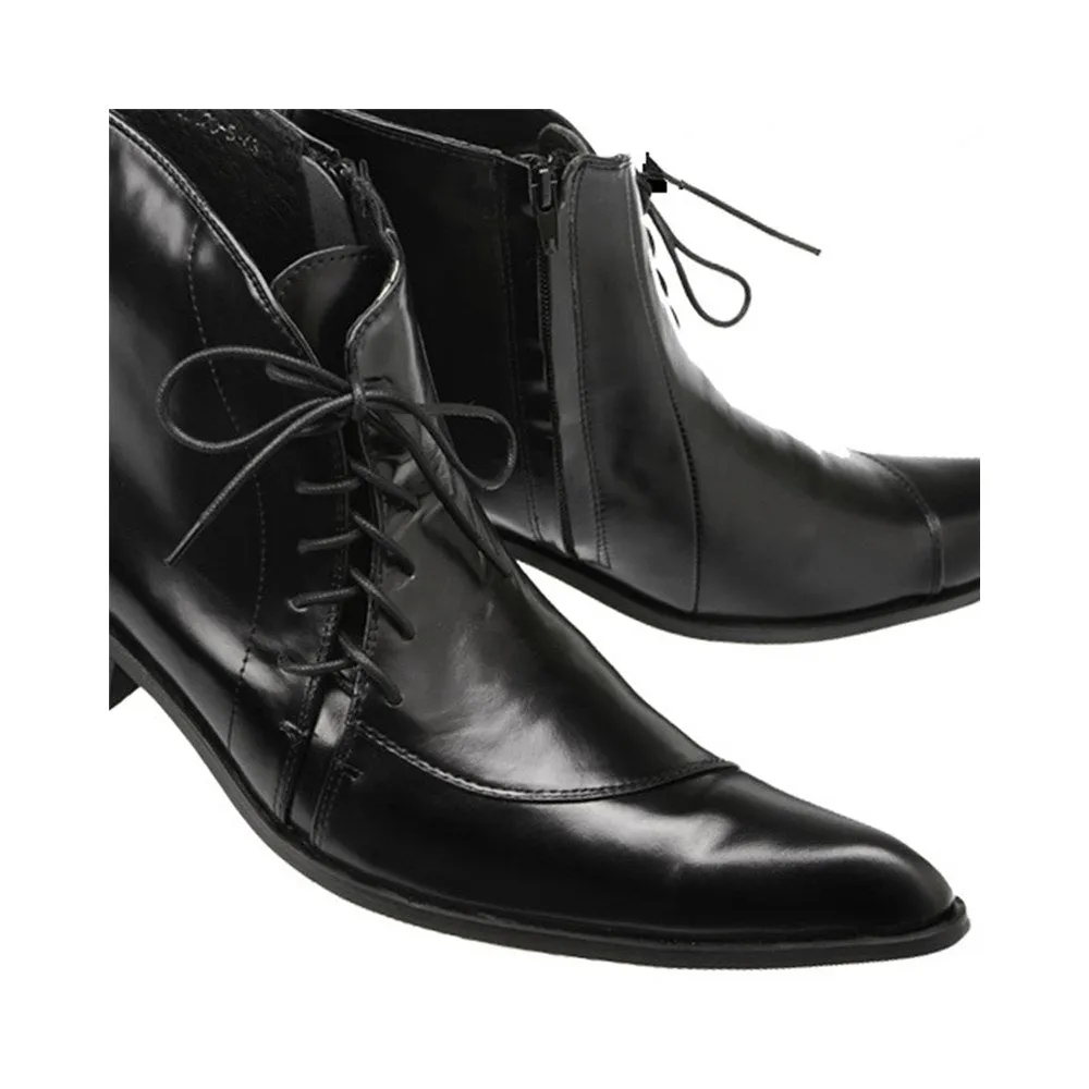 Lace up Pointed Mens Boots