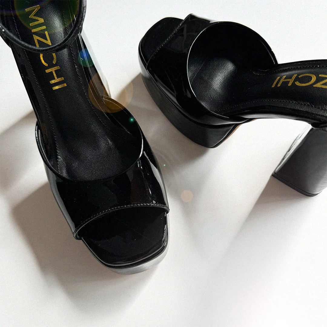 *LAURANCE - black patent platform