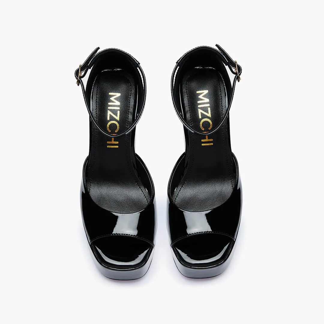 *LAURANCE - black patent platform