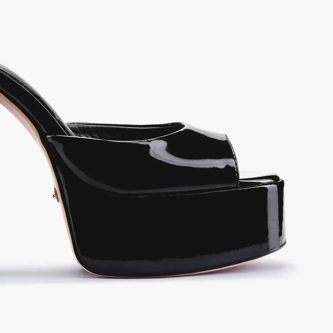 *LAURANCE - black patent platform