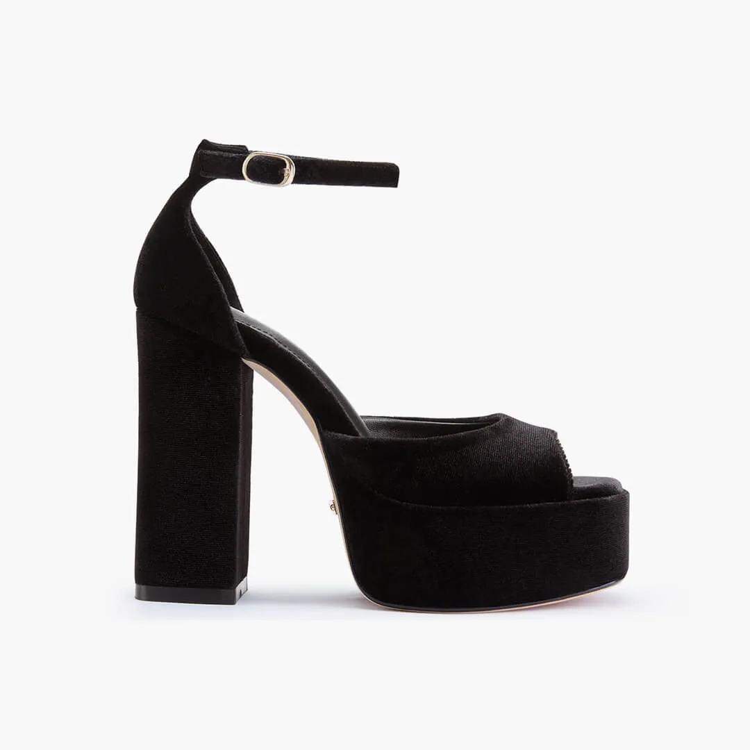 *LAURANCE - black velvet platform