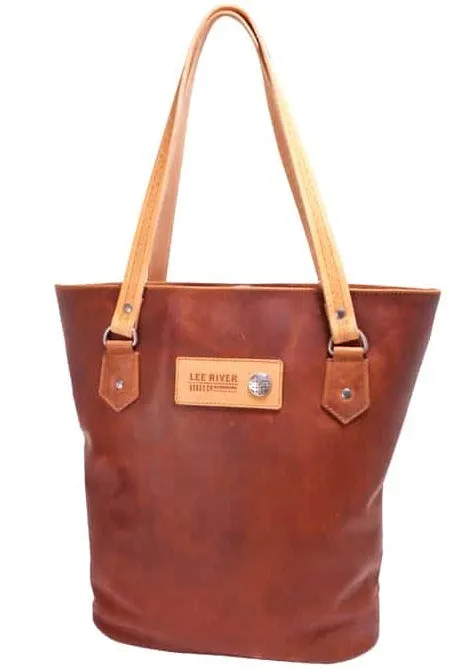 Lee River Tan Leather Tote Bag