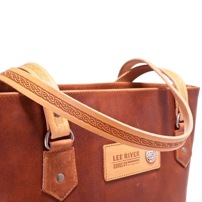 Lee River Tan Leather Tote Bag