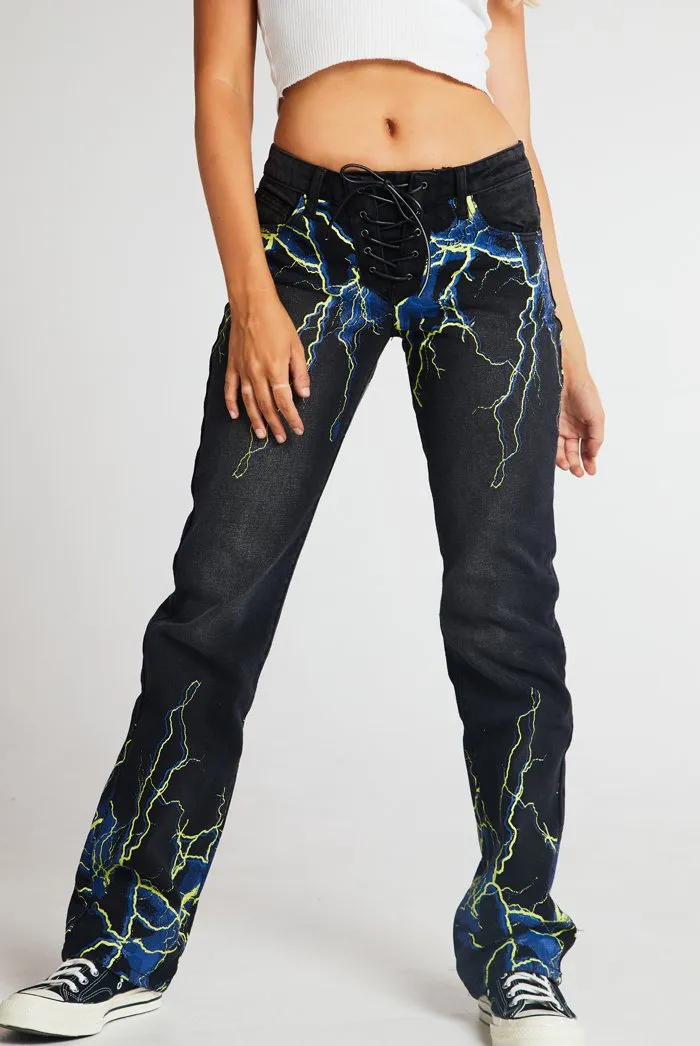 Lightning Strike Low Rise Jeans