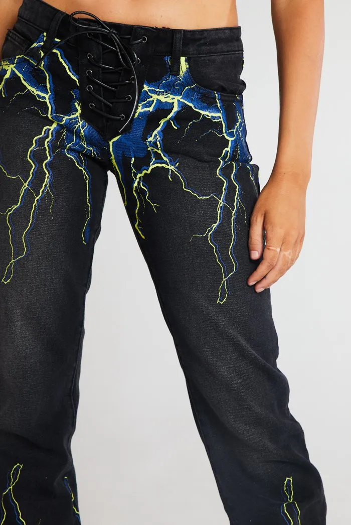 Lightning Strike Low Rise Jeans