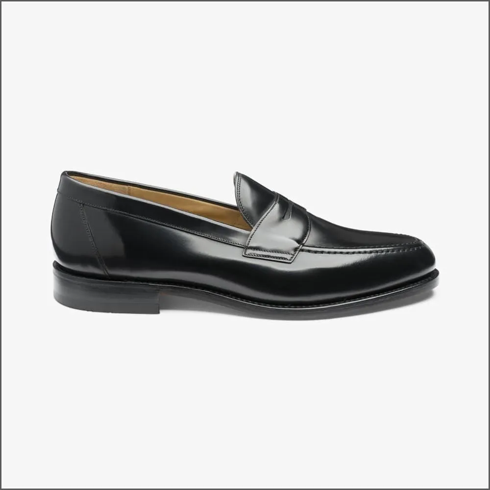 Loake Imperial Black Leather Penny Loafer Size 8.5 Only/