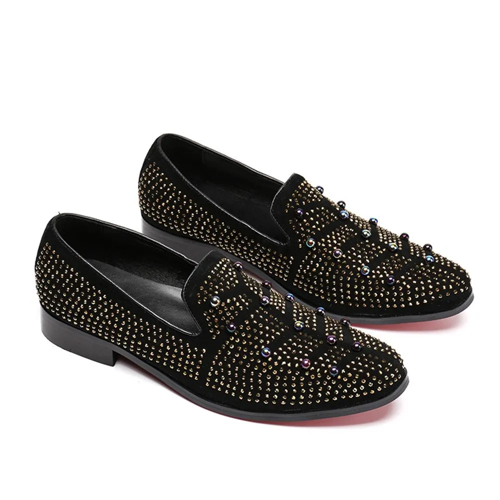 Low Top Slip on Pointed Men Oxford with Decoration