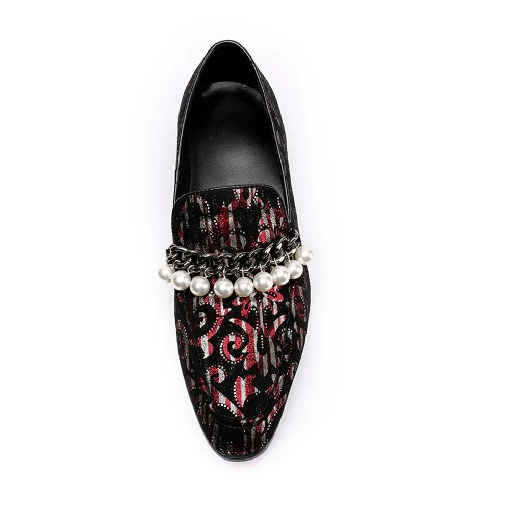 Low Top Slip on Printed Men Oxford with Decoration