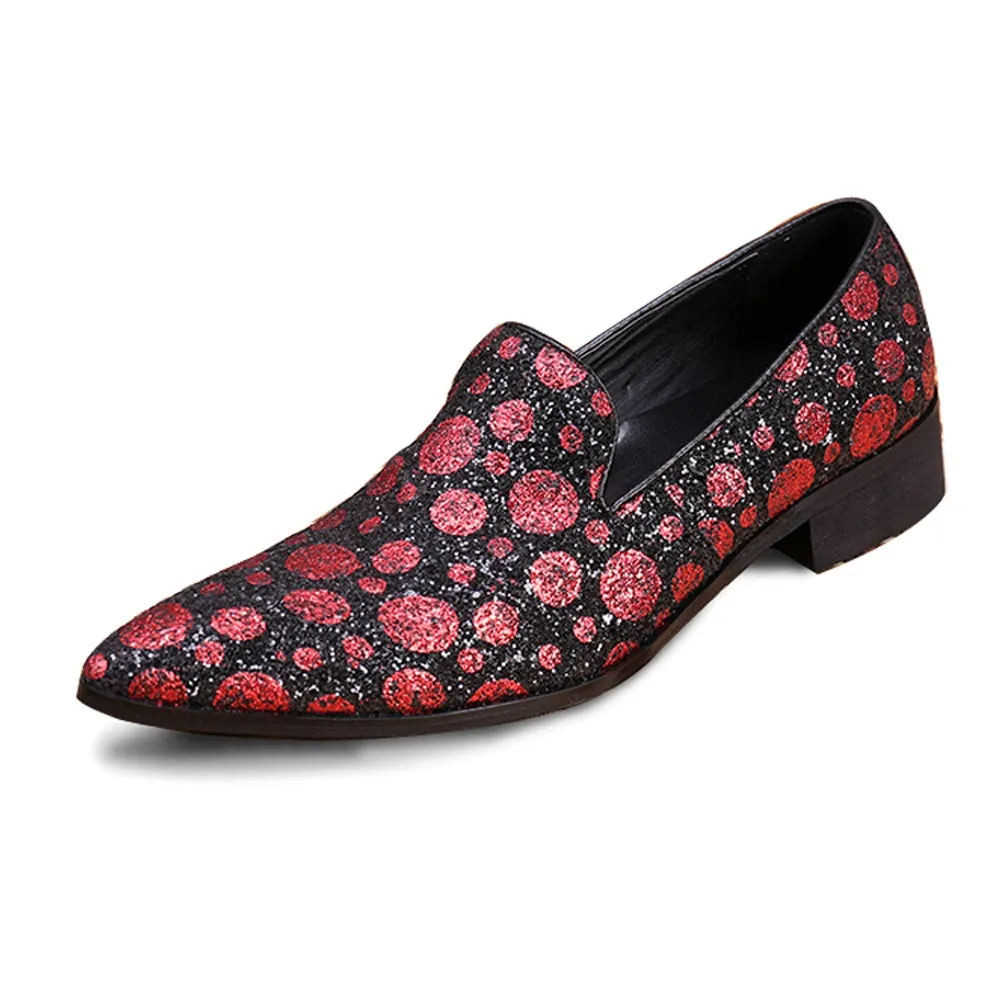 Low Top Slip on Printed Pointed Men Oxfords