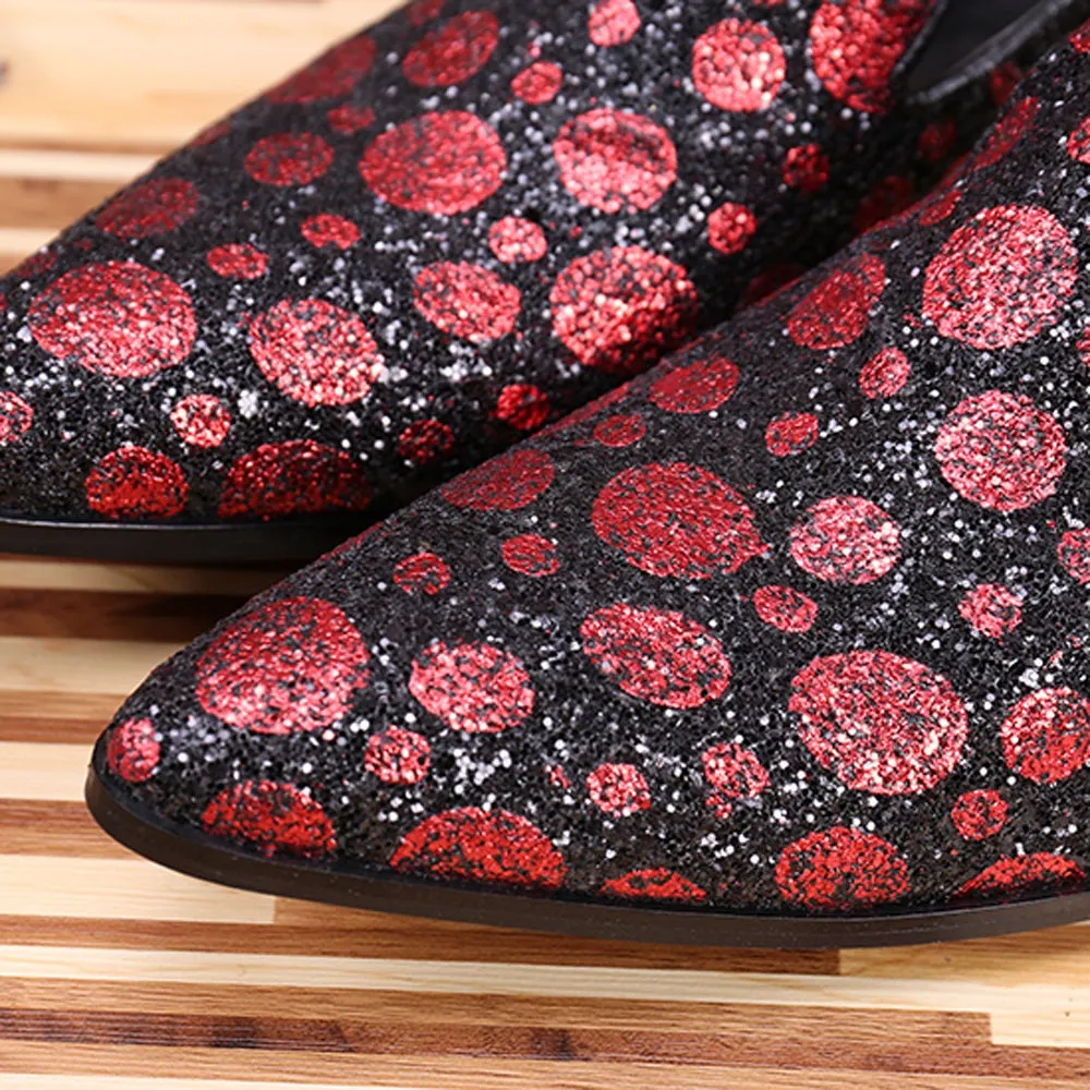 Low Top Slip on Printed Pointed Men Oxfords